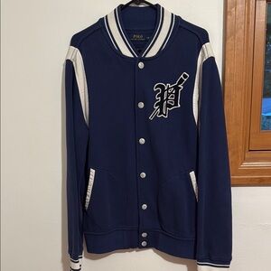Vintage Polo by Ralph Lauren Blue Varsity Jacket